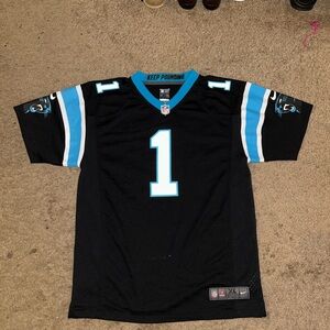 Black Football Jersey with Blue Accents size XL